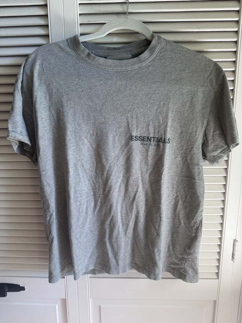 Fear of God Essentials Short Sleeve Logo Tee in Dark Oatmeal